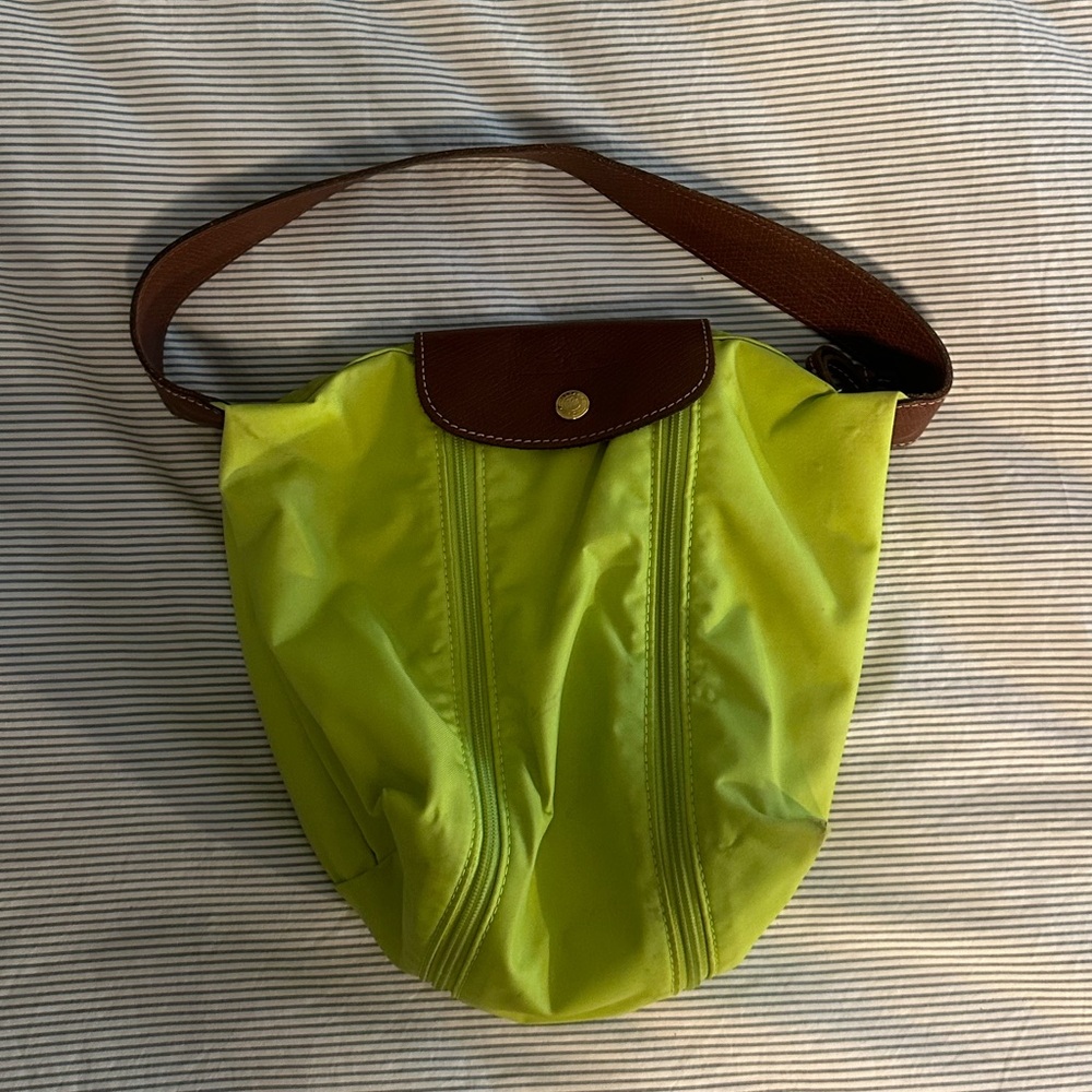 Longchamp Keylime Travel Bag with Leather Trim ADJUSTABLE/VINTAGE